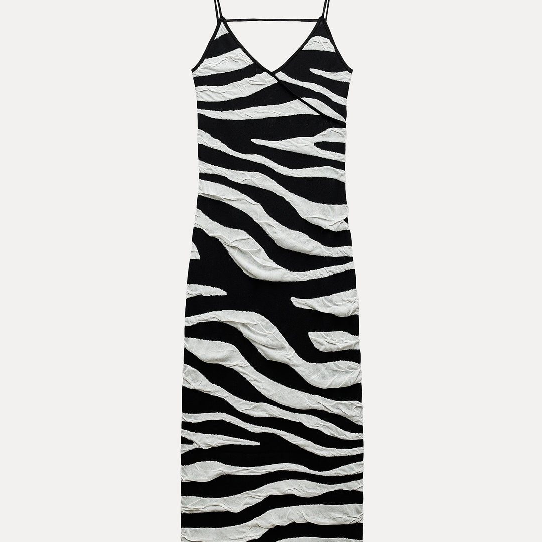 Moudda ZARA - Robe effet mouillé imprimé zèbre - Tunisie 1