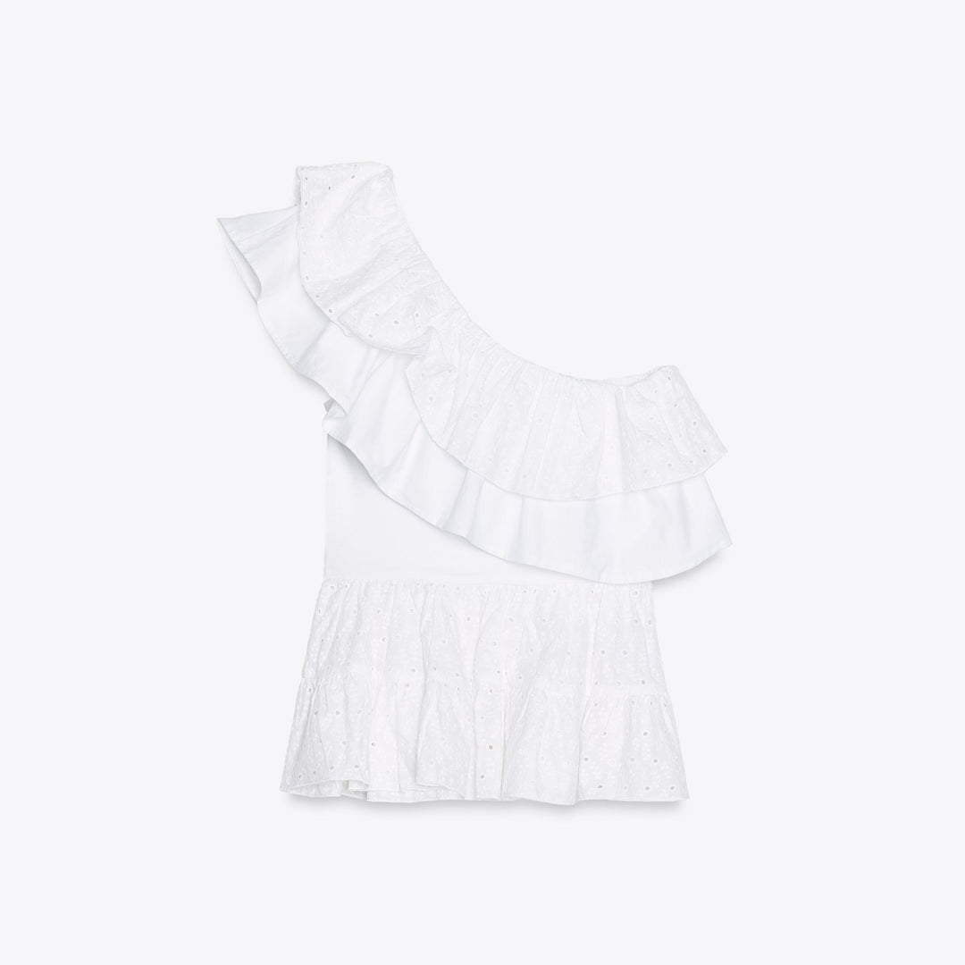 Moudda ZARA - Top Asymétrique - Broderie Suisse - Tunisie 2