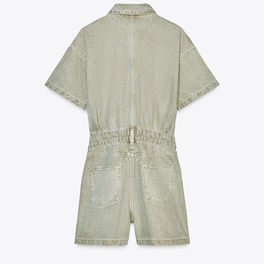 Moudda ZARA - Combinaison Denim Courte - Taille Élastique - Tunisie 2