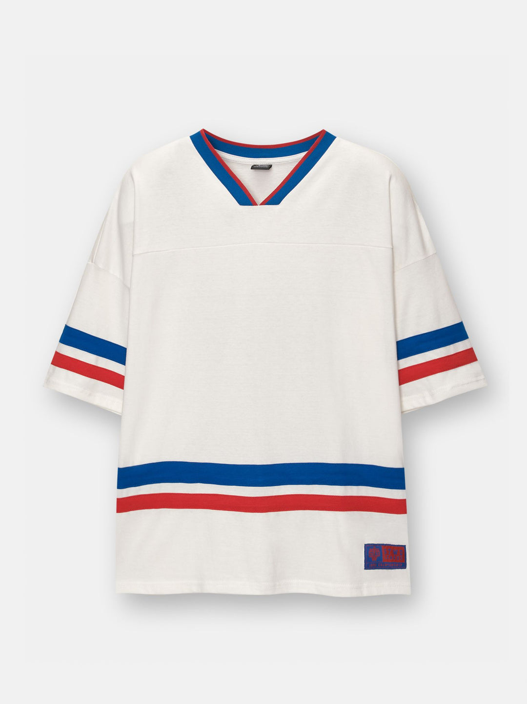 Moudda PULL & BEAR - T-Shirt Demi-Manches Sport Oversize Détails Lignes - Tunisie 2