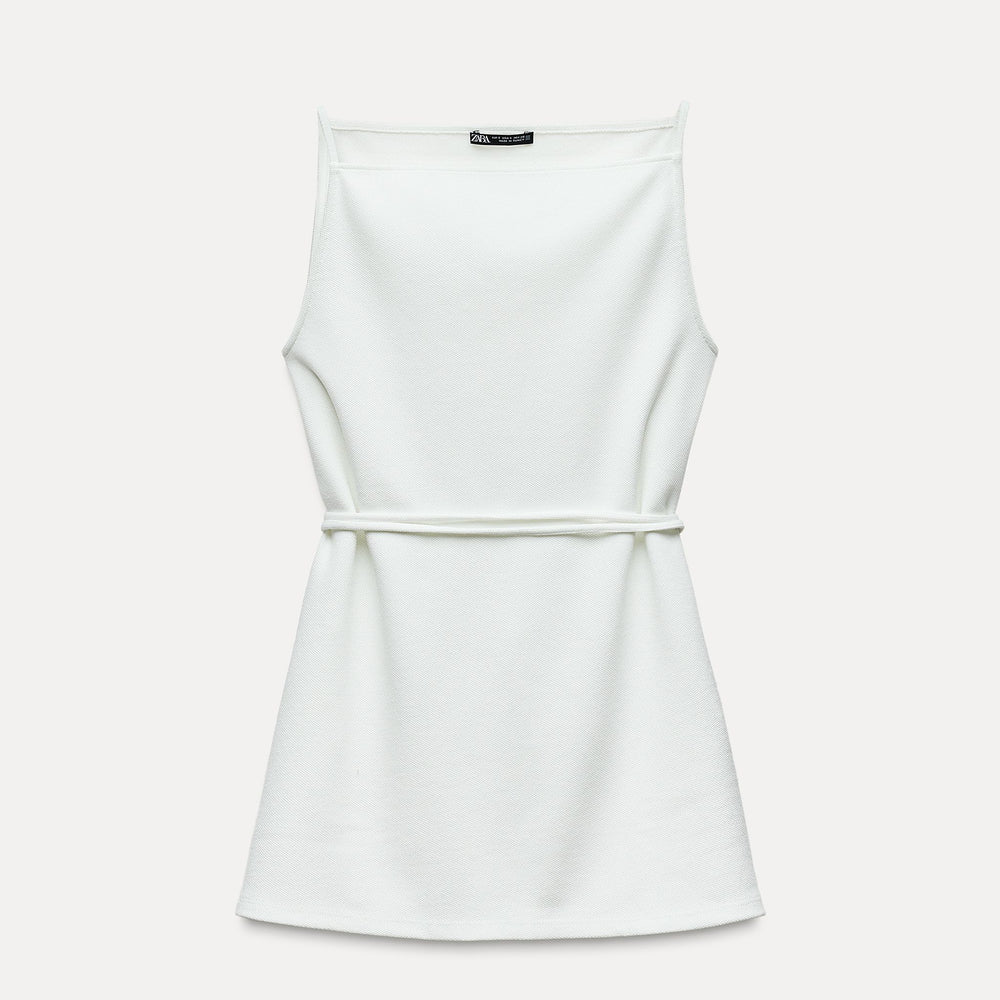 Moudda ZARA - Top Long à Ceinture Doux Piqué - Tunisie 2