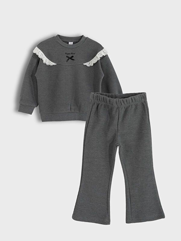 Moudda LC Waikiki - Ensemble jersey Fille Mélange anthracite - Tunisie 1