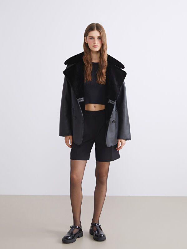 Moudda LC Waikiki - Manteau en cuir PU lourd pour Femmes - Tunisie 2