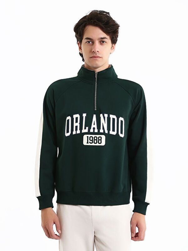 Moudda LC Waikiki - Sweatshirt en jersey Homme Vert foncé - Tunisie 1