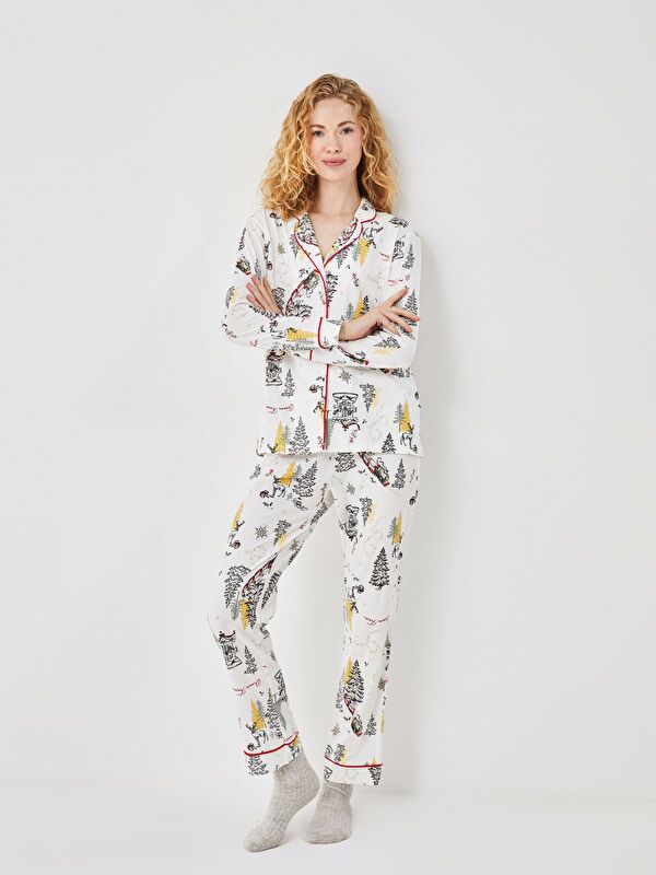 Moudda LC Waikiki - Pyjama en jersey à manches longues pour Femmes - Tunisie 1