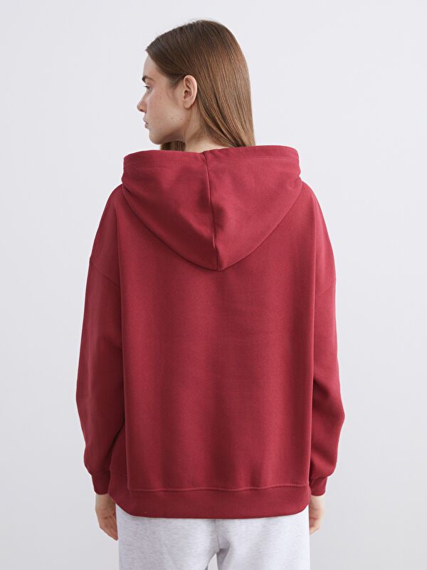 Moudda LC Waikiki - Sweatshirt en jersey Femme Bordeaux - Tunisie 4