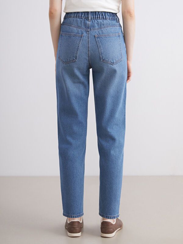 Moudda LC Waikiki - Pantalon jean tissé basique Femme Rodéo mid indigo - Tunisie 4