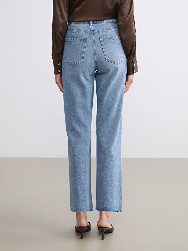 Moudda LC Waikiki - Pantalon jean tissé basique Femme Rodéo mid indigo - Tunisie 4