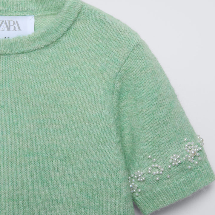 Moudda ZARA - Pull manches courtes perles – ensemble - Tunisie 3