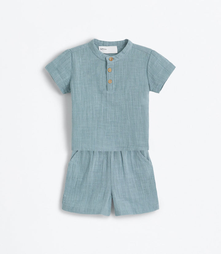 Moudda Lefties - Ensemble - Chemise Mao + Bermuda Garçon - Tunisie 1
