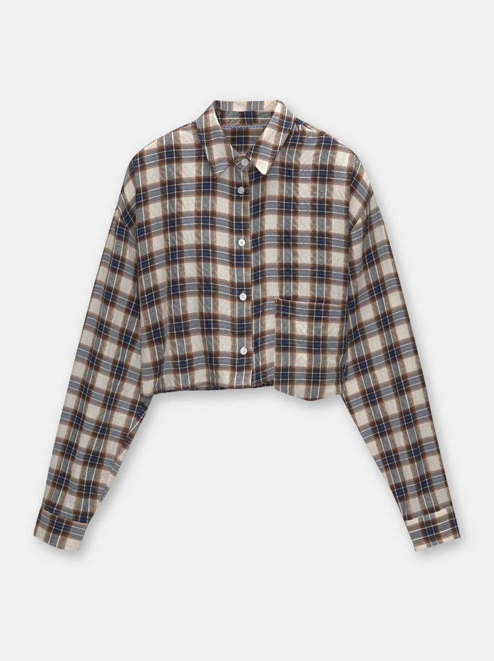 Moudda PULL & BEAR - Chemise Crop Poches à Carreaux - Tunisie 2