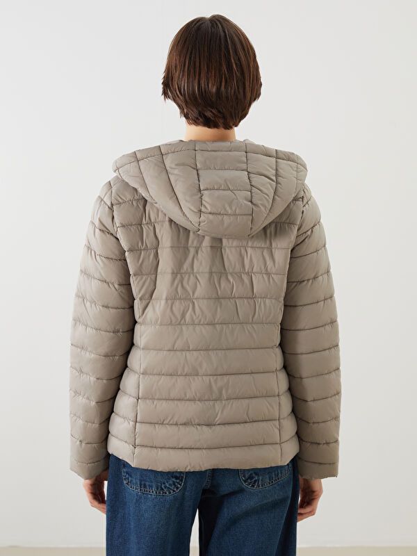 Moudda LC Waikiki - Manteau matelassé léger Femme Brun clair - Tunisie 5