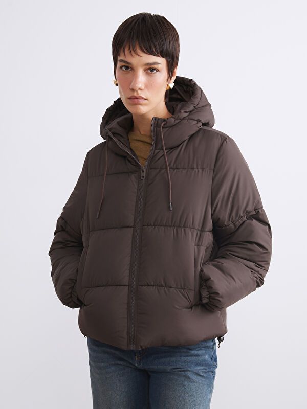 Moudda LC Waikiki - Manteau matelassé en nylon Femme Brun - Tunisie 1