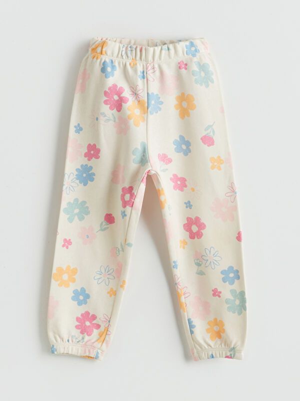 Moudda LC Waikiki - Pantalon en jersey Fille Imprimé écru - Tunisie 1