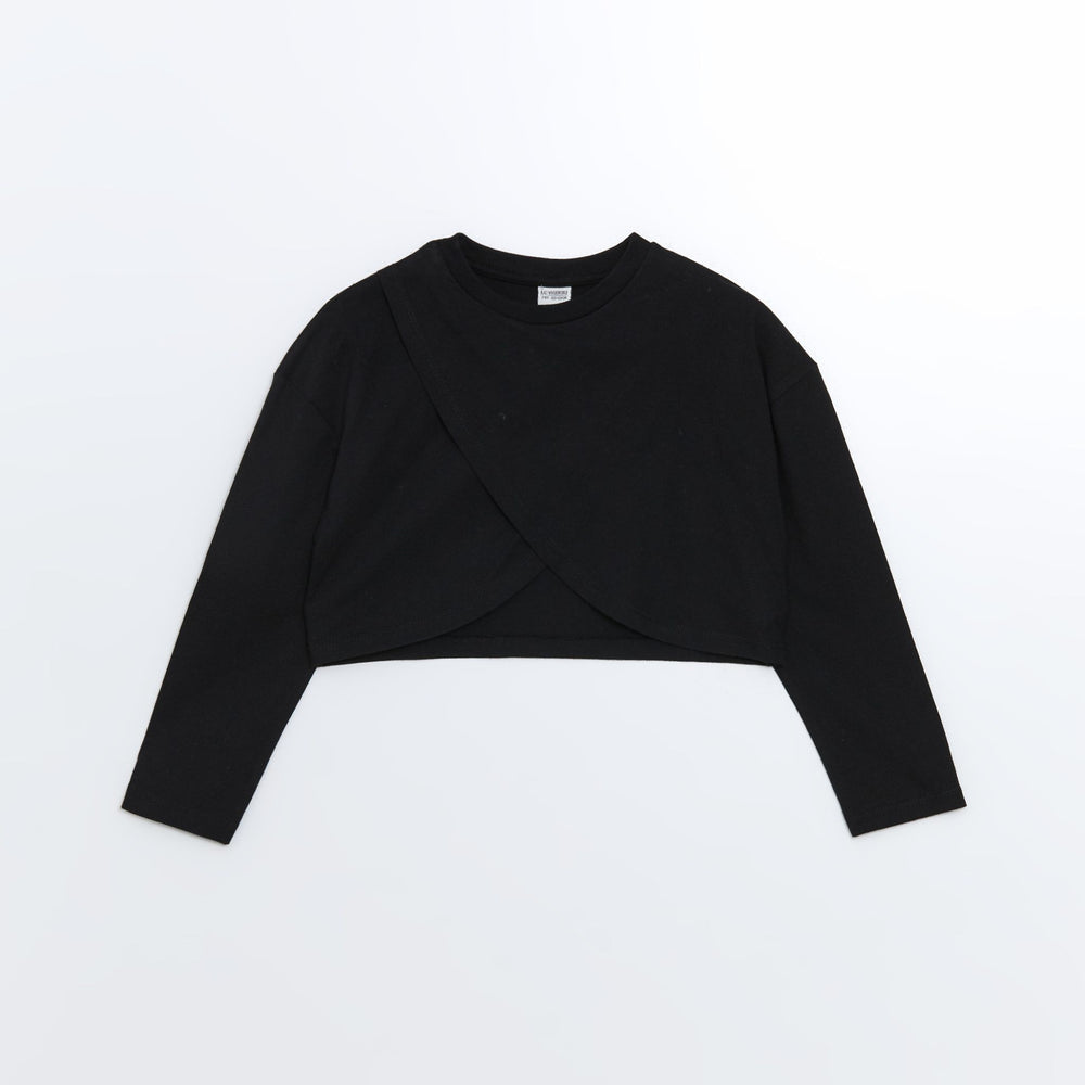 Moudda LC Waikiki - Body en jersey manches longues Fille Noir - Tunisie 2