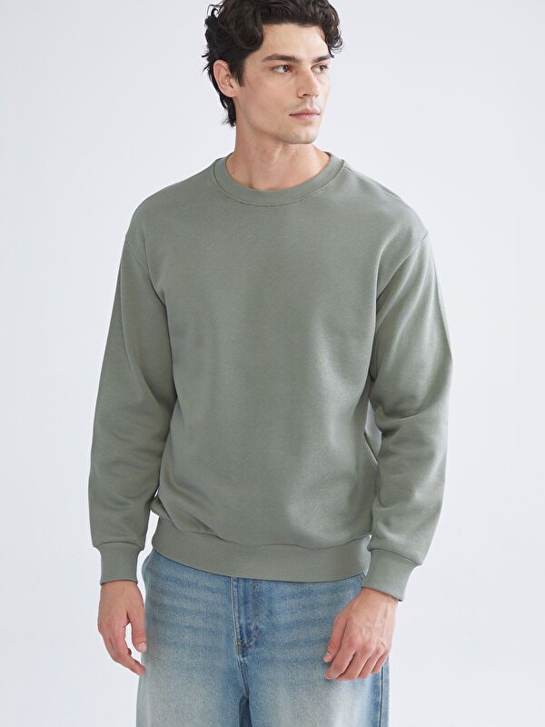 Moudda LC Waikiki - Sweatshirt en jersey Homme Vert terne - Tunisie 1