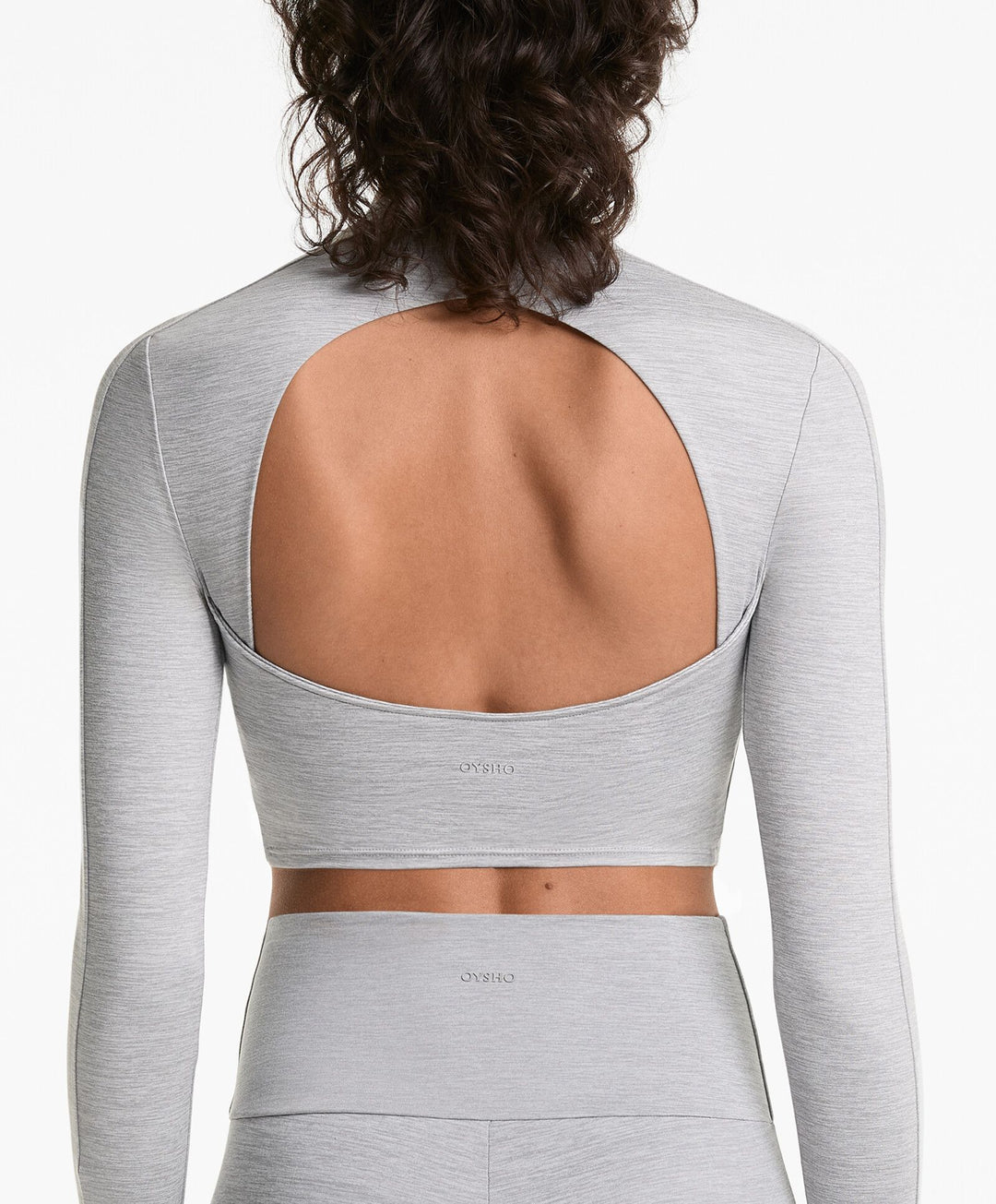 Moudda Oysho - T-Shirt Manches Longues Comfortlux Vigoré - Gris Clair - Tunisie 1