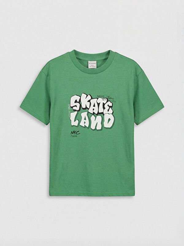 Moudda LC Waikiki - T-shirt manches courtes en jersey pour Garçon couleur  Vert - Tunisie 1