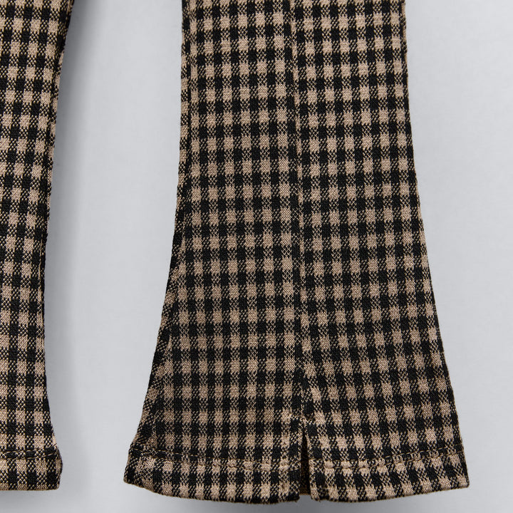 Moudda ZARA - Beige toasté – pantalon évasé jacquard - Tunisie 3