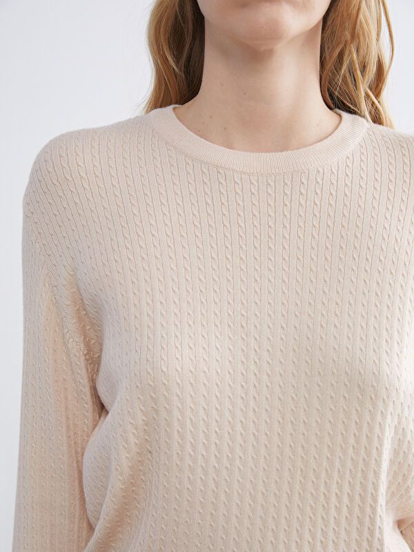 Moudda LC Waikiki - Pull mi-saison en tricot couleur Beige pour femmes - Tunisie 3