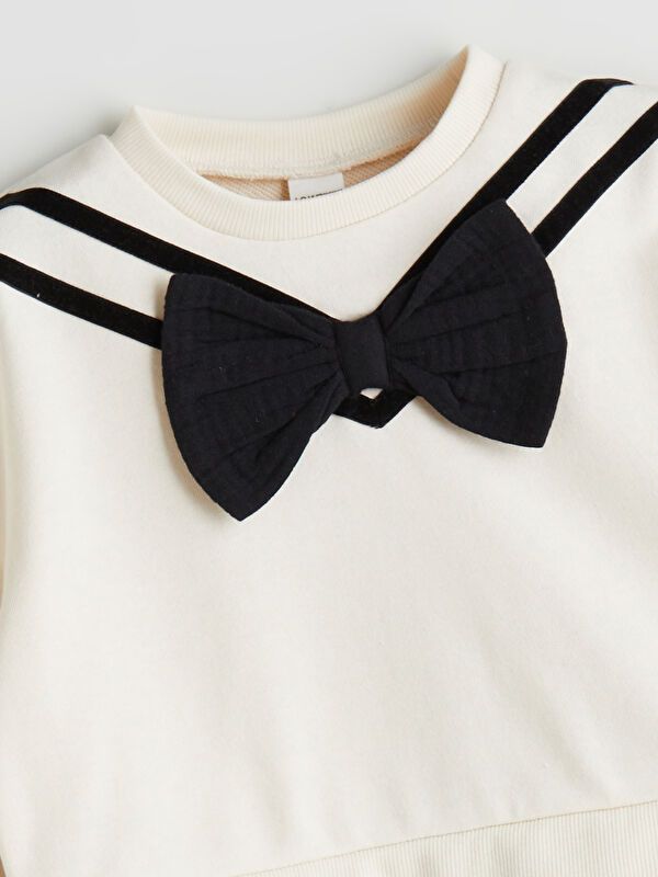 Moudda LC Waikiki - Robe en jersey manches longues Fille Crème - Tunisie 2