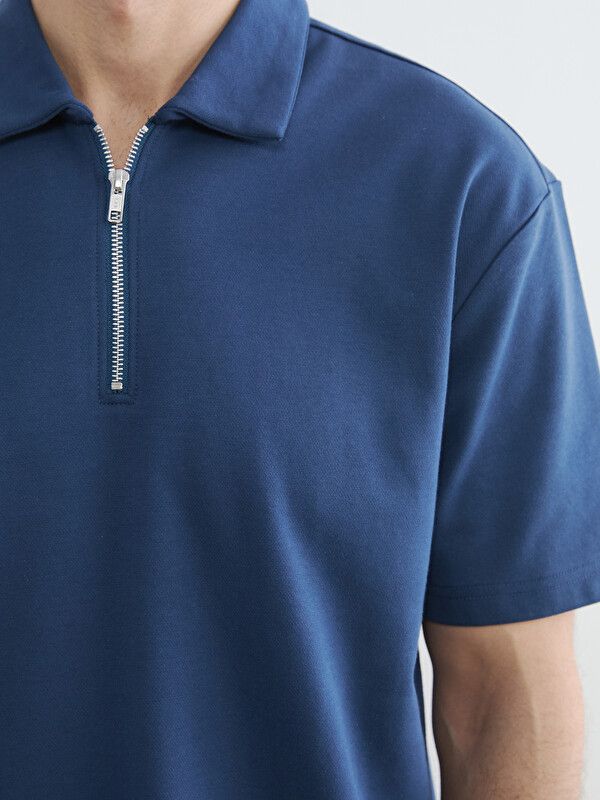 Moudda LC Waikiki - T-shirt manches courtes en jersey pour Homme couleur Bleu indigo - Tunisie 3