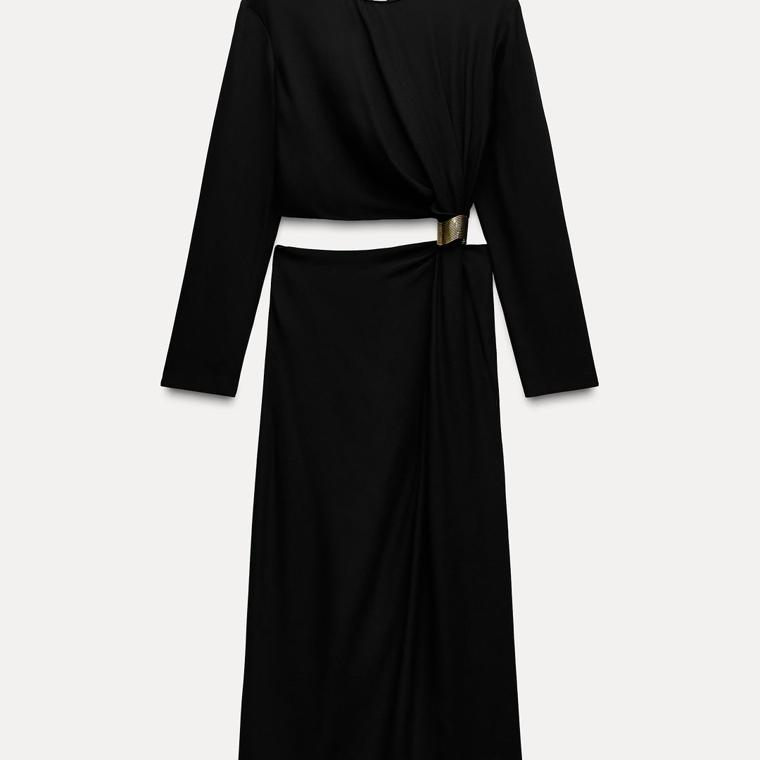 Moudda ZARA - Robe mi-longue découpe détail métallique - Tunisie 1