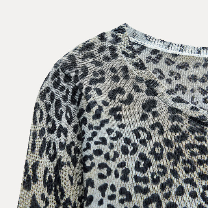 Moudda ZARA - Top manches longues imprimé animalier bleu - Tunisie 3