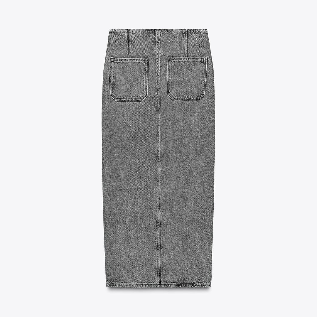 Moudda ZARA - Jupe Denim Midi - Croisée & Boutons - Tunisie 2