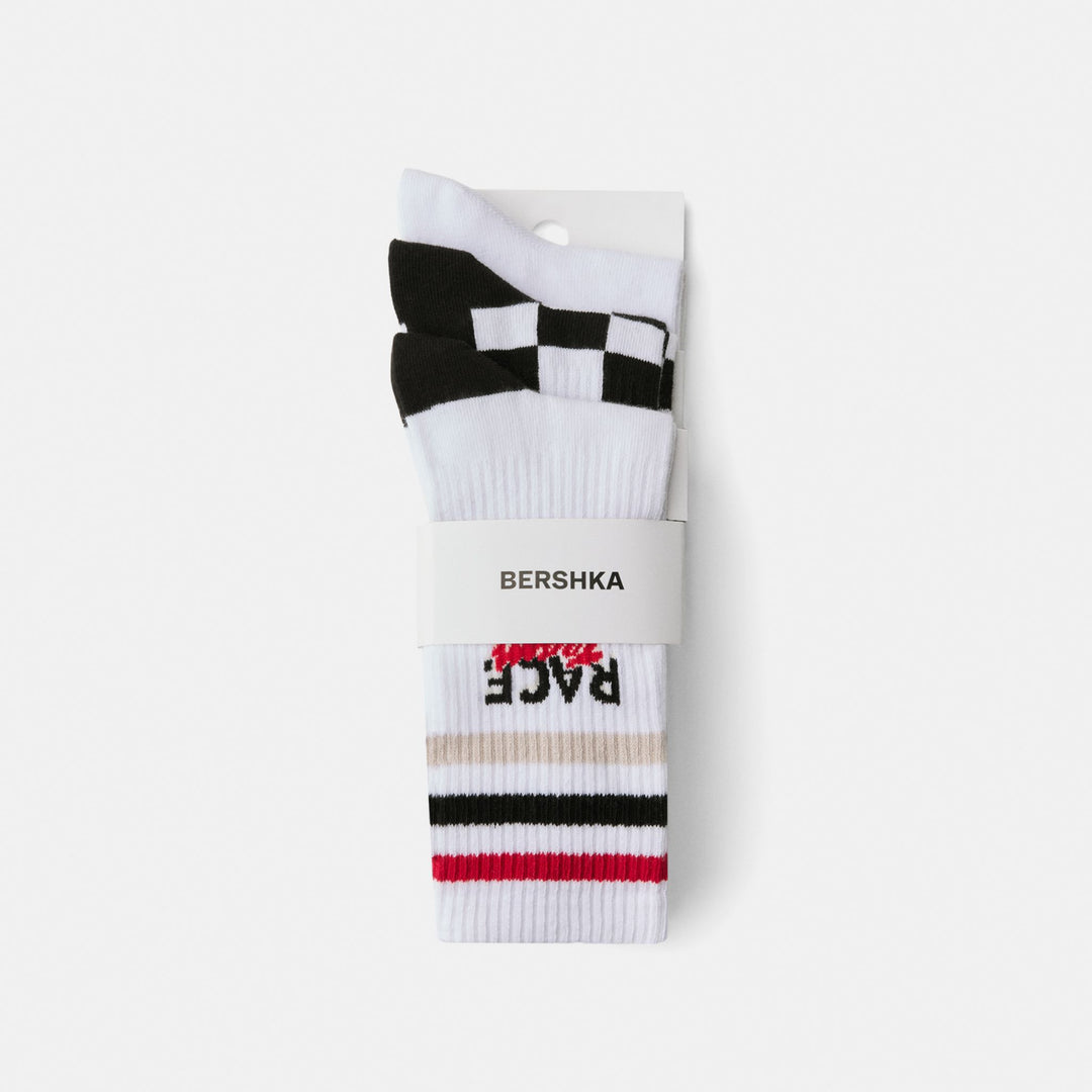 Moudda BERSHKA - Lot de 3 Paires de Chaussettes Racing - Tunisie 1