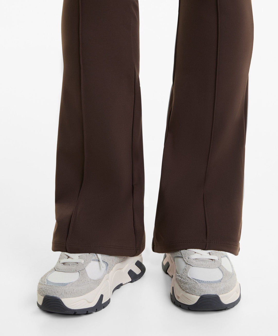 Moudda Oysho - Pantalon Long Flare Chaud - Taille Haute, Cheville, Zip & Couture - Tunisie 4