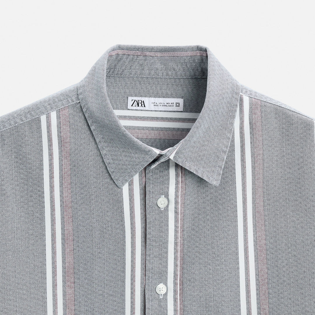 Moudda ZARA - Chemise - Rayures Larges (Bleu Cobalt) - Tunisie 3