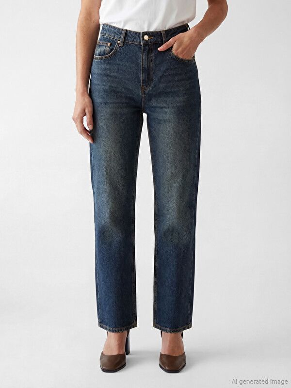 Moudda LC Waikiki - Jean basique en denim pour Femme couleur Rodeo foncé - Tunisie 2