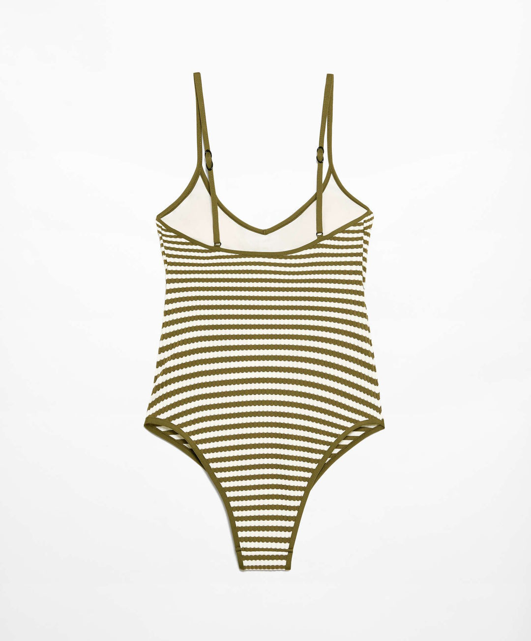 Moudda Oysho - Maillot de Bain Triangle Mousse Rayé Structuré - Tunisie 1