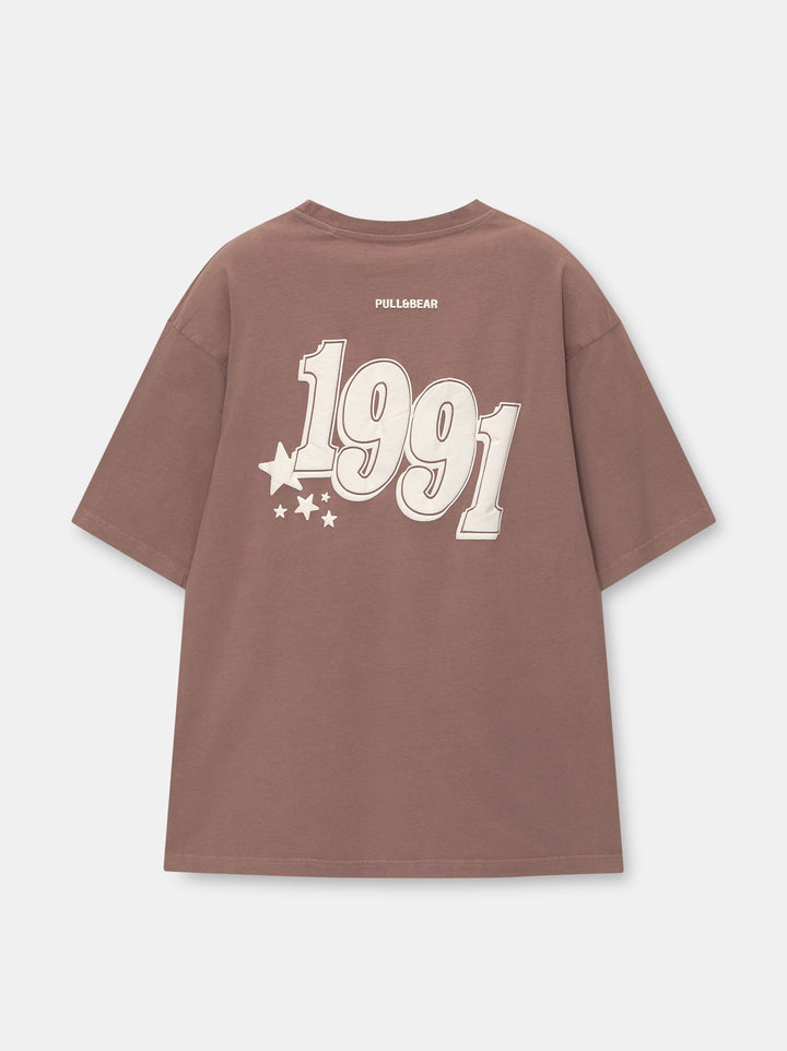 Moudda PULL & BEAR - T-Shirt Demi-Manches Logo Pull&Bear Stars Lavé - Tunisie 1