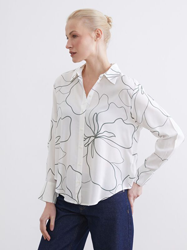 Moudda LC Waikiki - Chemise imprimée manches longues en tissu pour Femme - Tunisie 1