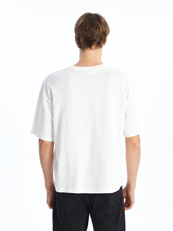 Moudda LC Waikiki - T-shirt jersey basique manches courtes Homme Ecru - Tunisie 4