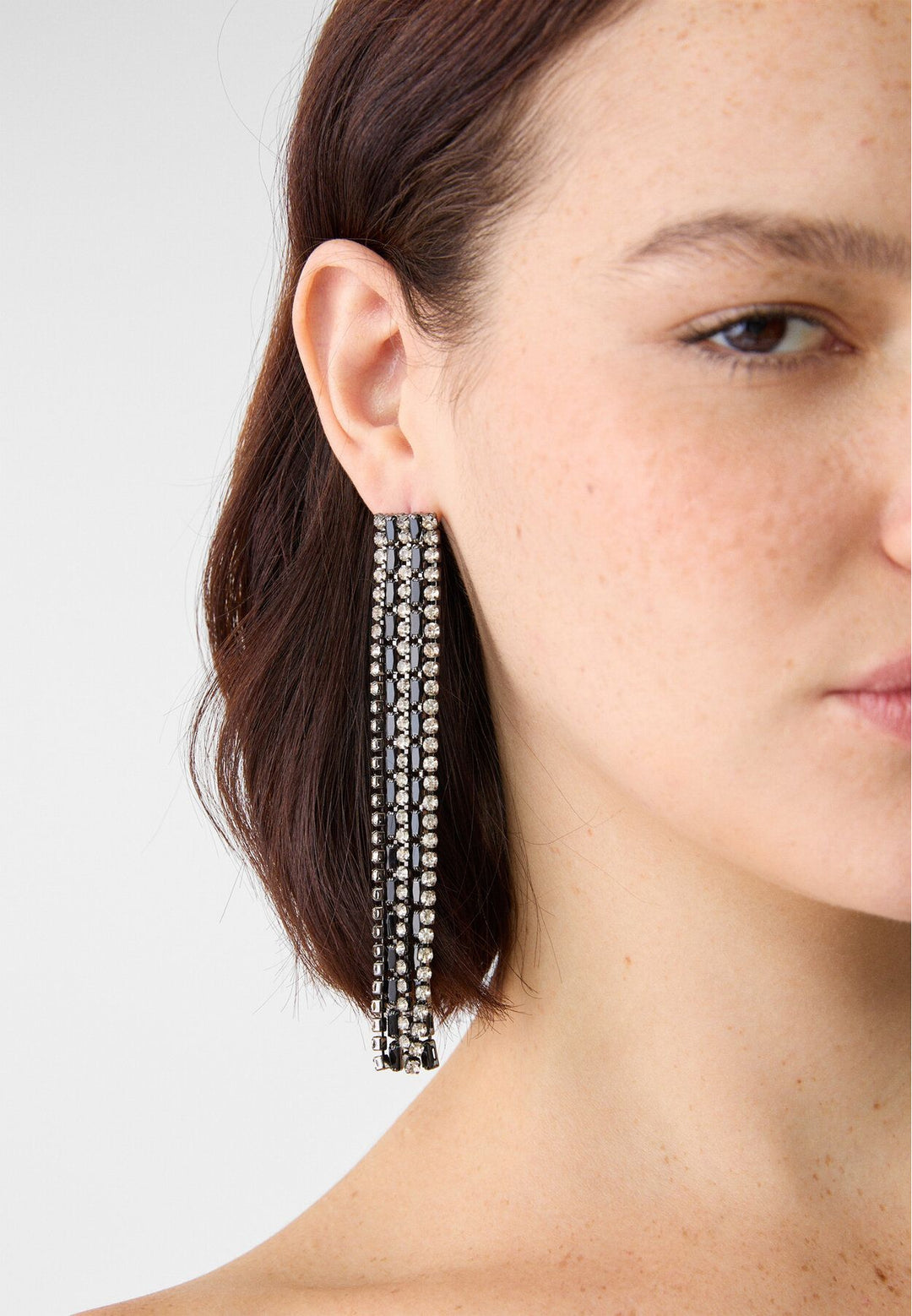 Moudda STRADIVARIUS - Boucles d'Oreilles Longues Strass - Tunisie 5