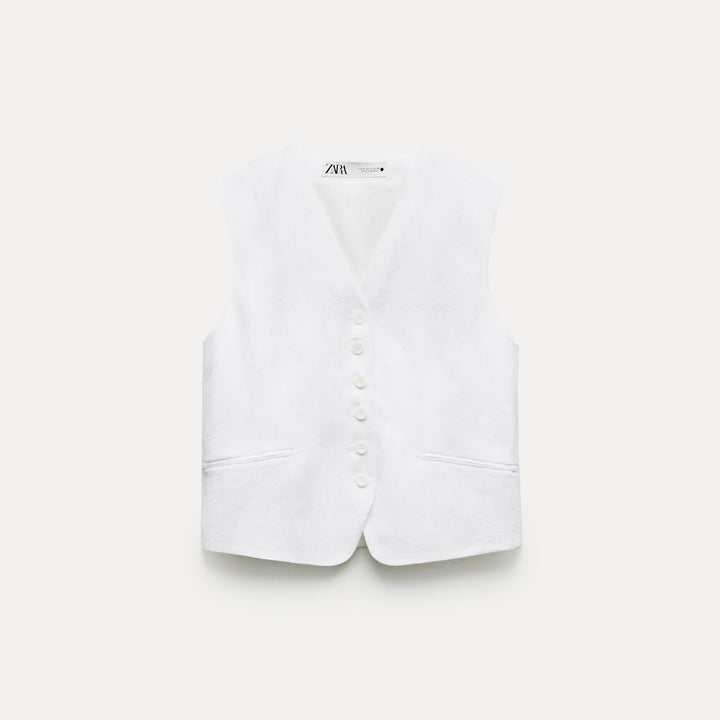 Moudda ZARA - Combinaison 492 gilet classique en lin - Tunisie 2