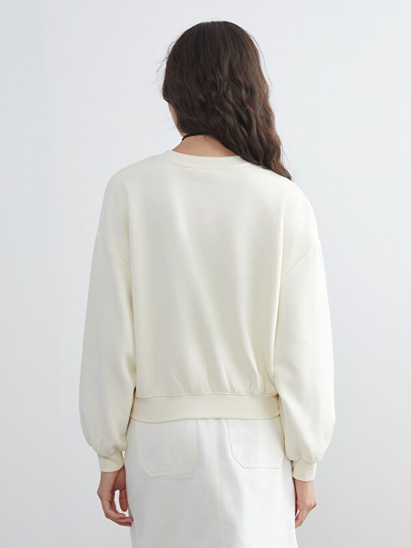 Moudda LC Waikiki - Sweatshirt en jersey Femme Beige clair - Tunisie 4