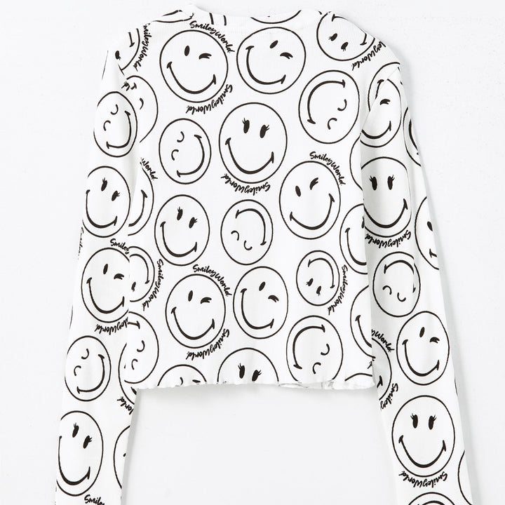 Moudda LC Waikiki - Body jersey manches longues licence Fille Imprimé écru - Tunisie 2