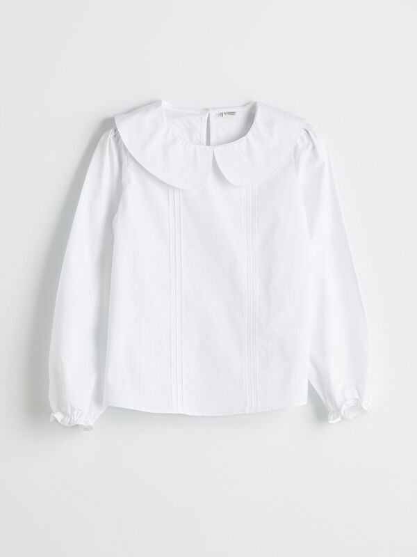 Moudda LC Waikiki - Blouse tissée manches longues Fille Buxe blanc - Tunisie 1