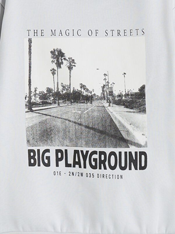 Moudda LC Waikiki - Sweatshirt en jersey Garçon Gris clair - Tunisie 2