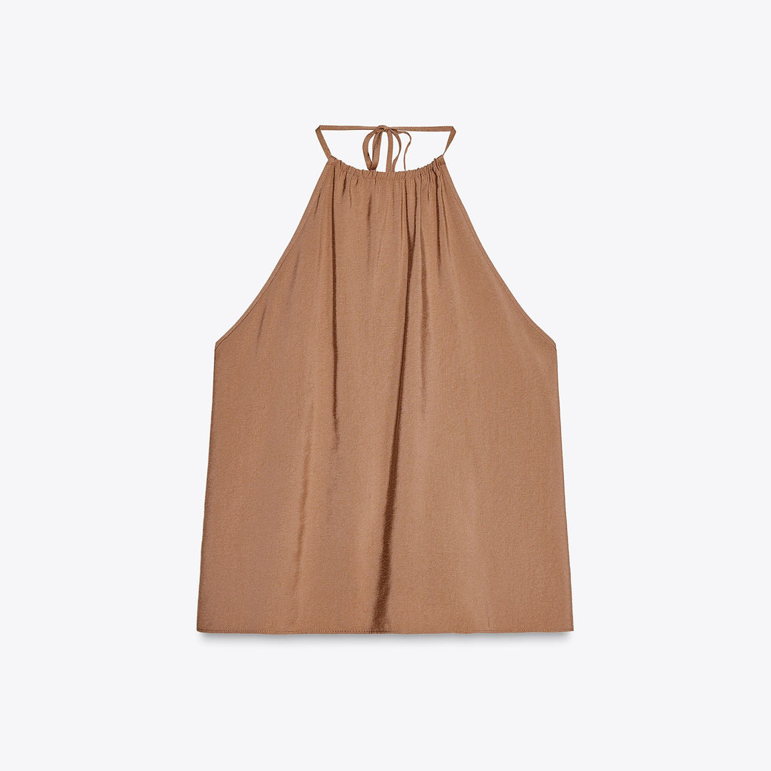 Moudda ZARA - Top Fluide - Halter & Drapé - Tunisie 1
