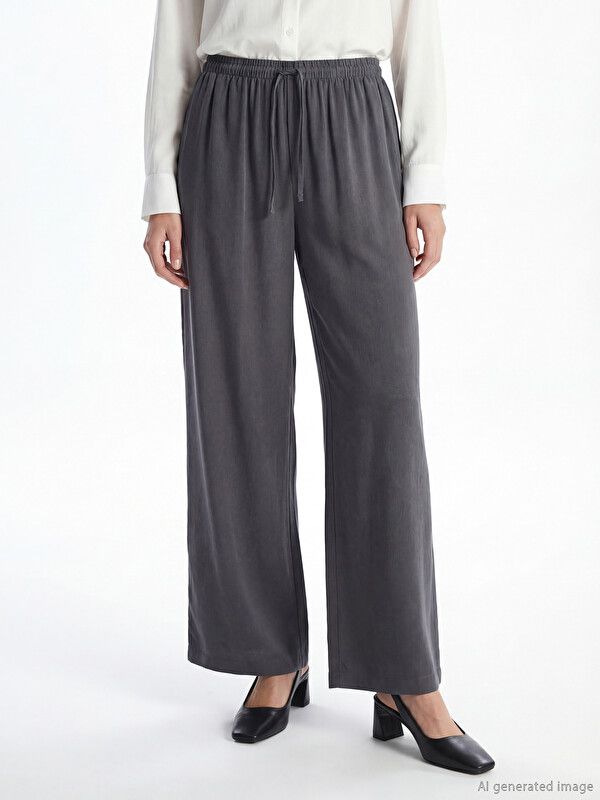 Moudda LC Waikiki - Pantalon fin en tissu pour Femme couleur Anthracite - Tunisie 2