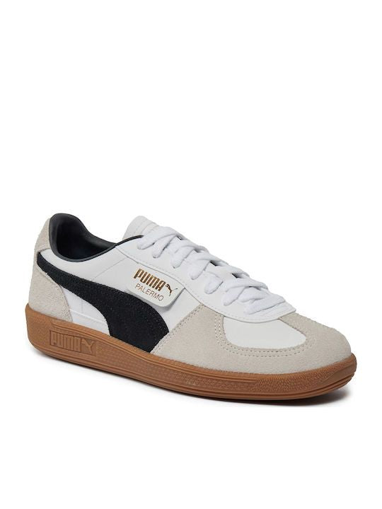 Moudda Puma - Sneakers PUMA Palermo Lth Jr,PUMA White-Vapor Gray-Gum pour enfants - Tunisie 3