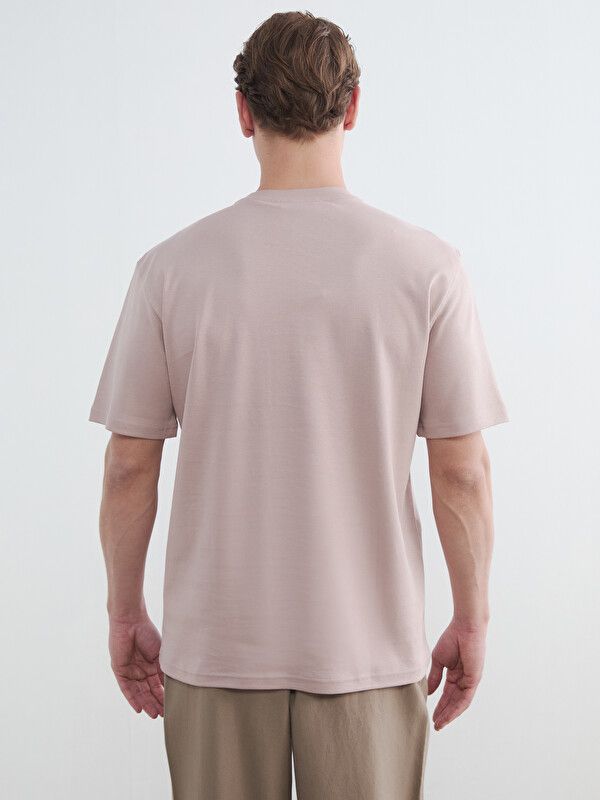 Moudda LC Waikiki - T-shirt manches courtes en jersey pour Homme couleur  Rose clair - Tunisie 4