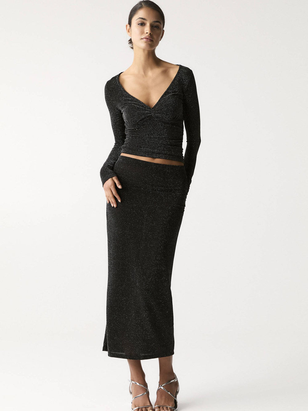 Moudda PULL & BEAR - Jupe Midi - Fronces & Brillant - Tunisie 2