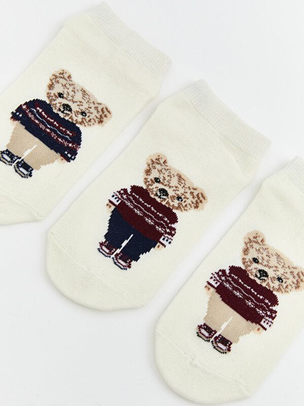 Moudda LC Waikiki - Chaussettes liner trainer (sport) pour Femme couleur Écru - Tunisie 2