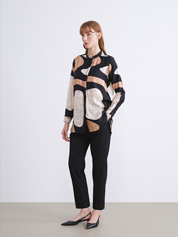 Moudda LC Waikiki - Tunique tissée imprimée manches longues Femme Imprimé mélange - Tunisie 2